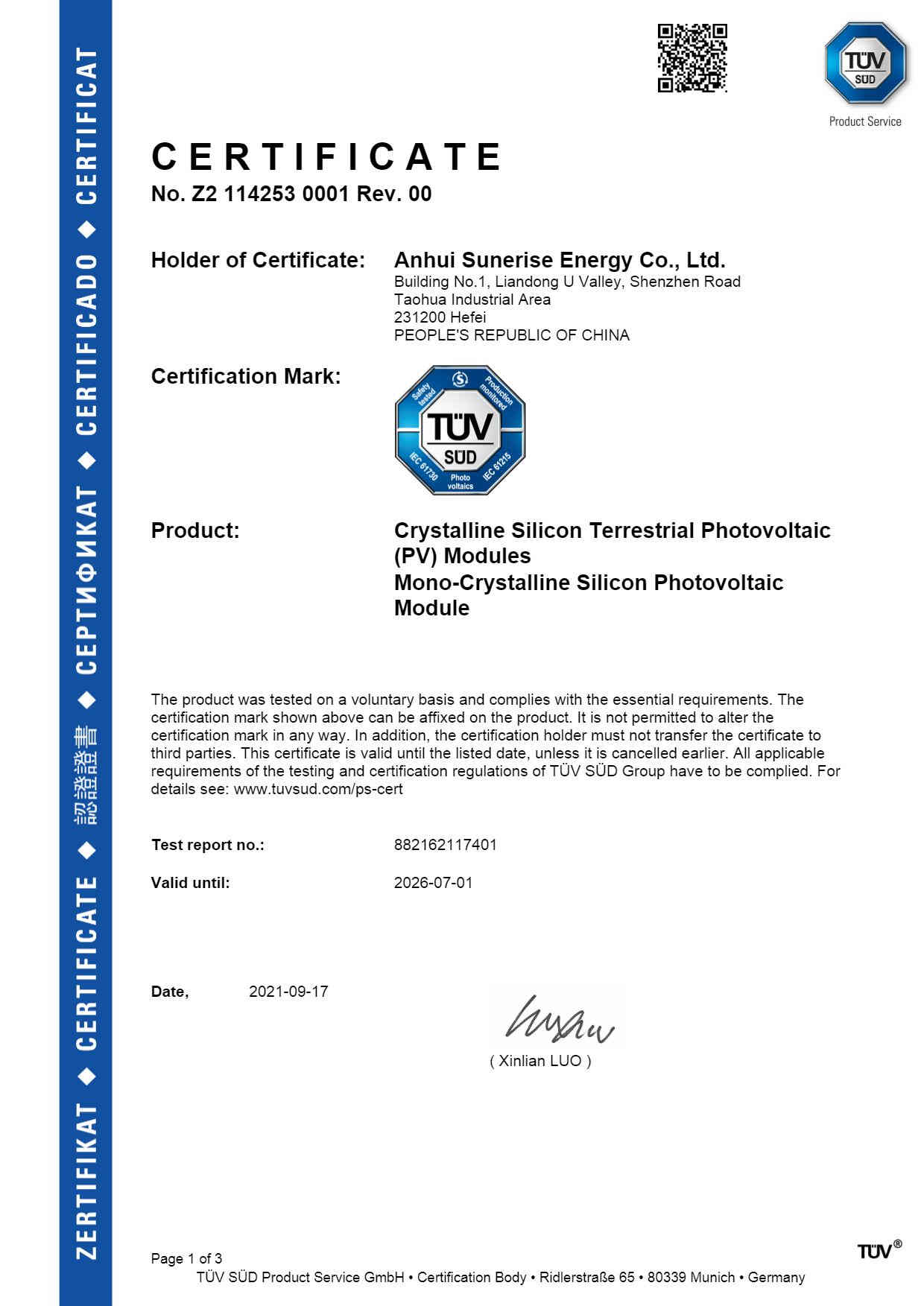 Certificat TUV-01